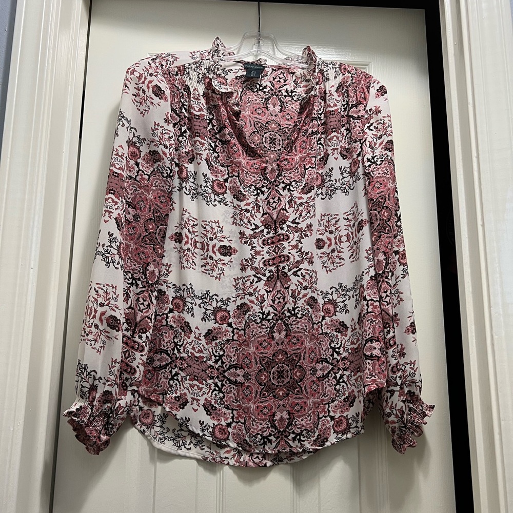 Pink Patterned Blouse